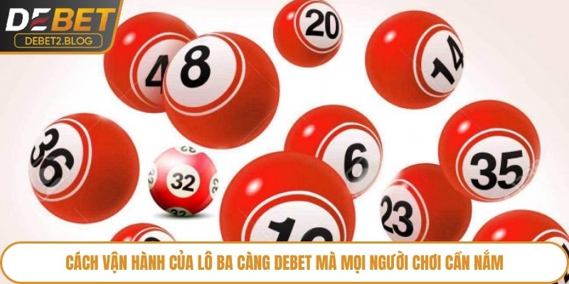 Cách vận hành của lô ba càng Debet mà mọi người chơi cần nắm