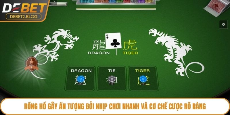 Rồng Hổ gây ấn tượng bởi nhịp chơi nhanh và cơ chế cược rõ ràng